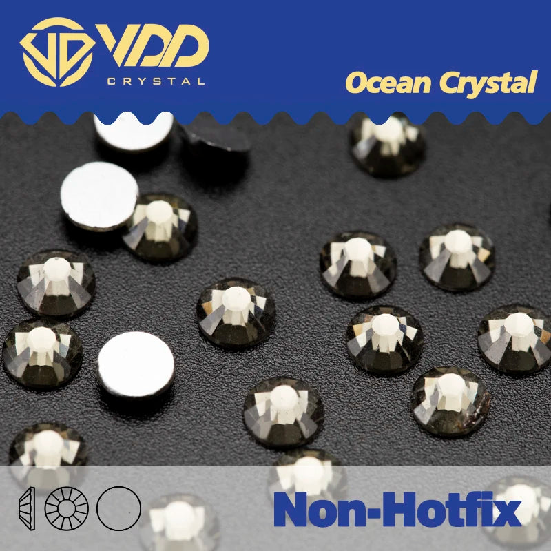 VDD AAAAA Diamantes de Imitación de Cristal de Fondo Plano – Piedras de Cristal Brillantes Sin Fijación en Caliente para Decoración de Uñas, Manualidades y Proyectos de Bricolaje