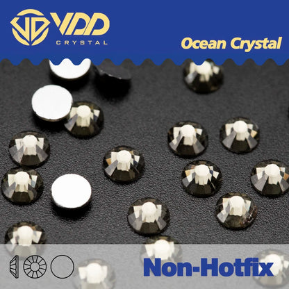 VDD AAAAA Diamantes de Imitación de Cristal de Fondo Plano – Piedras de Cristal Brillantes Sin Fijación en Caliente para Decoración de Uñas, Manualidades y Proyectos de Bricolaje