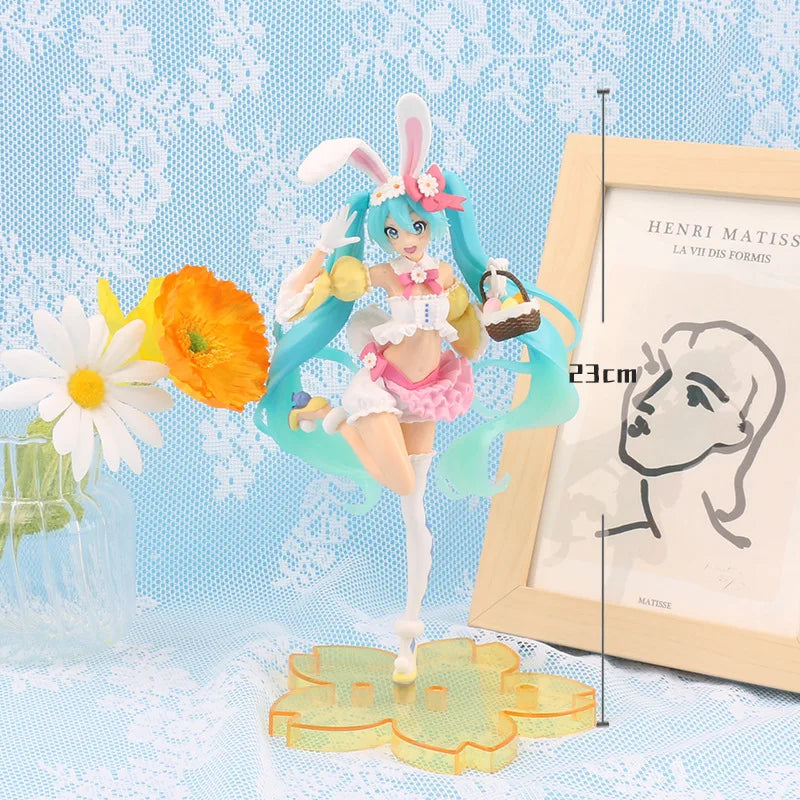 Hatsune Miku Anime Figure – Virtual Singer Manga Statue Figurine Model Toy for Desk Decoration, Cake Topper & Gift