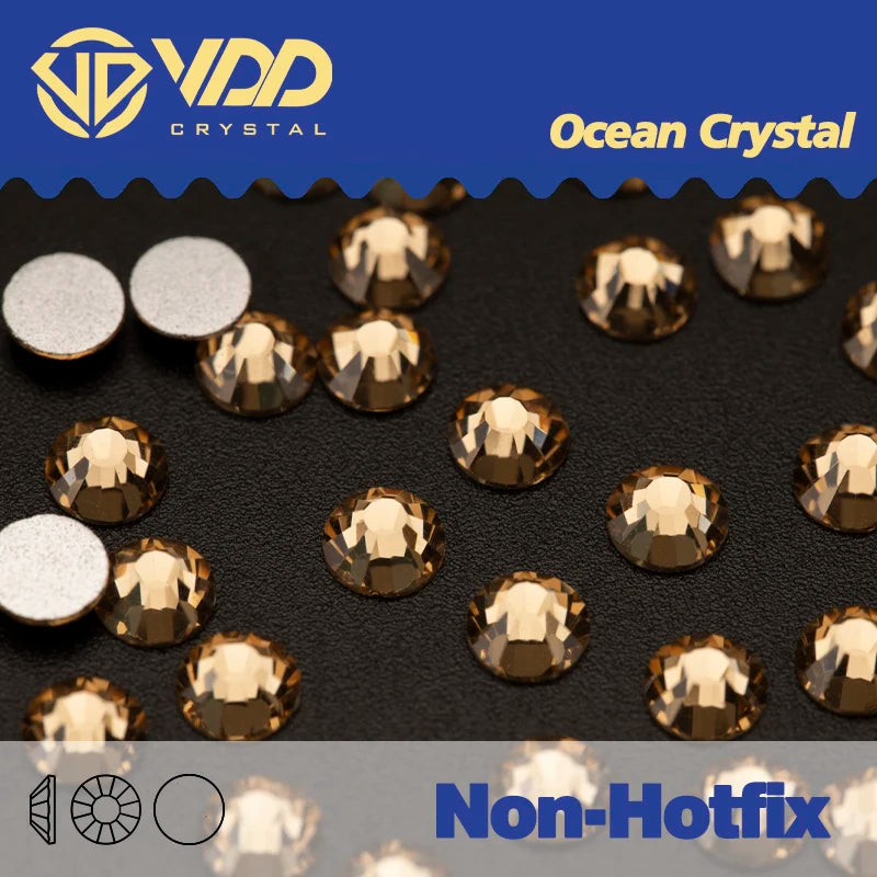 VDD AAAAA Diamantes de Imitación de Cristal de Fondo Plano – Piedras de Cristal Brillantes Sin Fijación en Caliente para Decoración de Uñas, Manualidades y Proyectos de Bricolaje