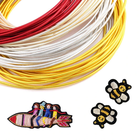 Alambre de bordado de lingotes de cobre de 10 g – Alambre de lingotes francés duro para bordado de oro, bordado de insignias, fabricación de joyas y manualidades