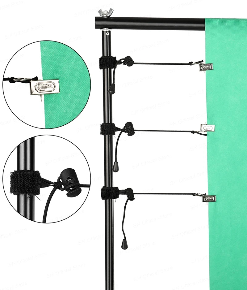 Photography Backdrop Stand Kit – Photo Studio Background Support System with Carry Bag
