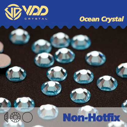 VDD AAAAA Diamantes de Imitación de Cristal de Fondo Plano – Piedras de Cristal Brillantes Sin Fijación en Caliente para Decoración de Uñas, Manualidades y Proyectos de Bricolaje
