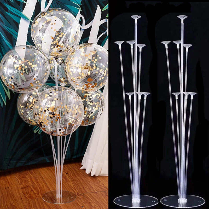 Kit de Soporte de Columna para Globos – Soporte Metálico para Globos con Base para Globos de Látex para Baby Shower, Cumpleaños, Bodas y Decoraciones de Fiestas