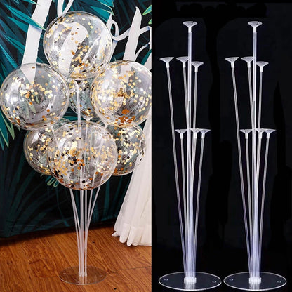 Kit de Soporte de Columna para Globos – Soporte Metálico para Globos con Base para Globos de Látex para Baby Shower, Cumpleaños, Bodas y Decoraciones de Fiestas
