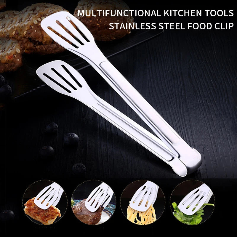 Pinzas de Cocina de Acero Inoxidable – Pinzas Resistentes al Calor para Servir, BBQ, Pan y Ensaladas