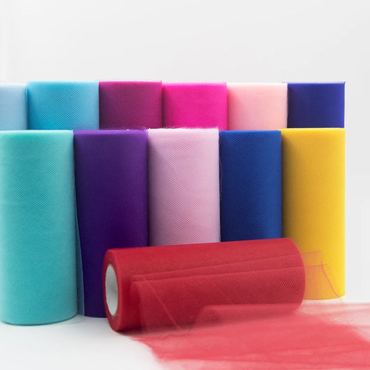 Rollo de tela de tul de 25 yardas – Cinta de organza de 15 cm para bodas, baby showers, manualidades y decoraciones de fiesta
