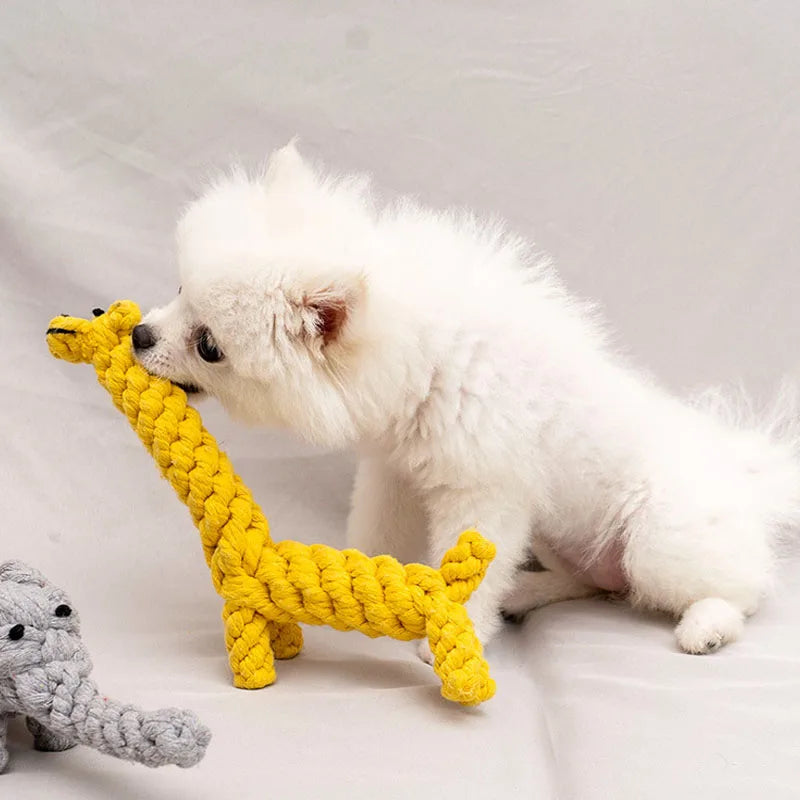 1PC Bite-Resistant Dog Chew Toy – Rope Knot Ball for Teeth Cleaning, Puppy Play, Chewing & Interactive Pet Fun