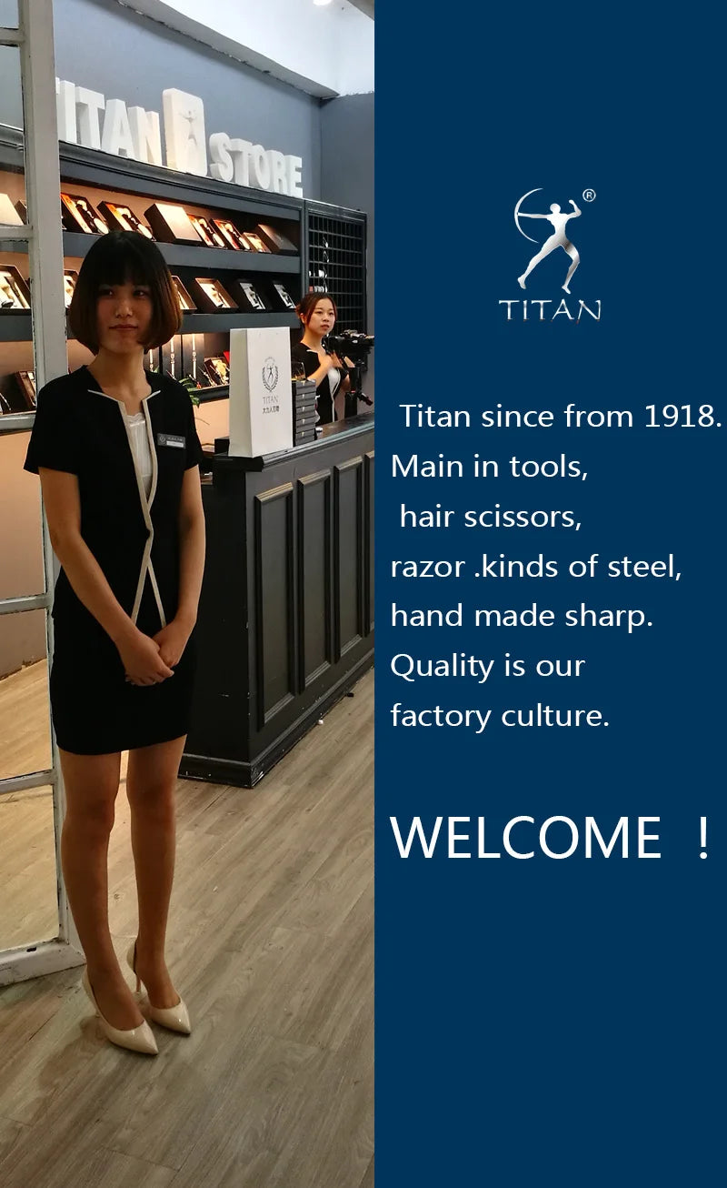 TITAN Kit de Ciseaux Professionnels de Coiffure – Ciseaux de Coupe et d'Effilage pour Barbiers, Ciseaux de Salon en Acier Japonais 440C 5.5/6.0/6.5/7.0 Pouces pour Coiffeurs et Barbiers