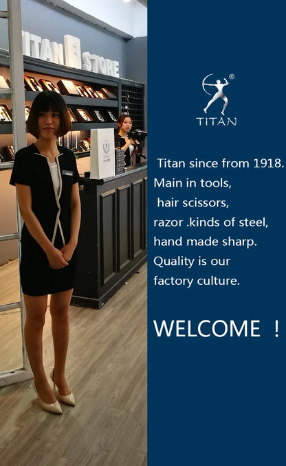 TITAN Kit de Ciseaux Professionnels de Coiffure – Ciseaux de Coupe et d'Effilage pour Barbiers, Ciseaux de Salon en Acier Japonais 440C 5.5/6.0/6.5/7.0 Pouces pour Coiffeurs et Barbiers