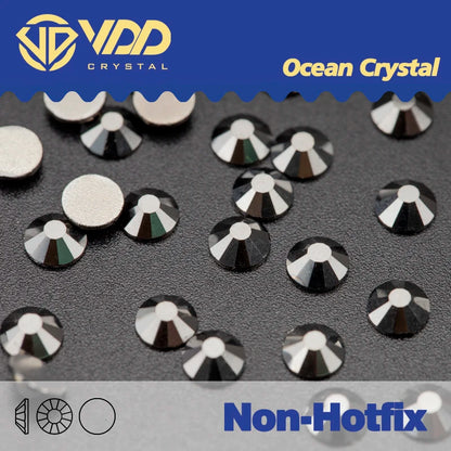 VDD AAAAA Diamantes de Imitación de Cristal de Fondo Plano – Piedras de Cristal Brillantes Sin Fijación en Caliente para Decoración de Uñas, Manualidades y Proyectos de Bricolaje