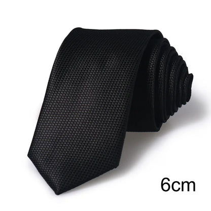 HUISHI Men's Waterproof Jacquard Necktie – 6cm Solid Dark Blue Tie for Business, Weddings & Formal Wear