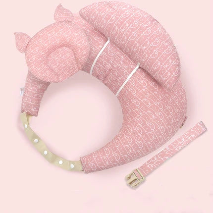 Almohada multifunción de lactancia para bebé con correa para el hombro – Almohada suave de alimentación y soporte de cabeza para recién nacidos con diseño de dibujos animados