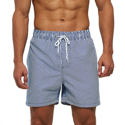 DATIFER Men's Beach Print Swim Shorts – Quick-Dry Surf, Swim & Workout Trunks with Pockets for Summer