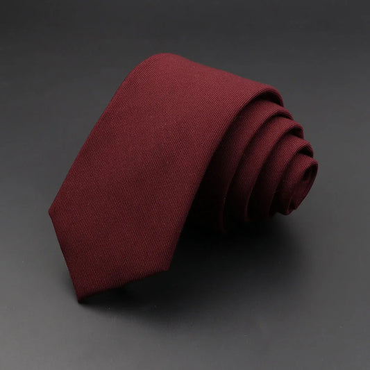 Cravate Slim à Carreaux Faite Main en Coton de 6 cm pour Homme – Cravate Grise Rayée pour Tenues Professionnelles, Décontractées et de Cérémonie