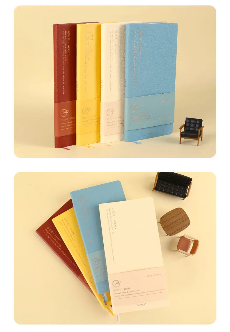 Kinbor Undated Weekly Planner – Portable Daily, Monthly & Schedule Journal Notebook