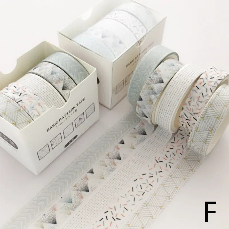 5PCS Moon & Star Washi Tape Set – Starry Night Decorative Adhesive Tape for Scrapbooking, Journaling, Diary & Stationery DIY Crafts