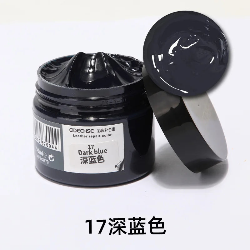 Leather Repair Kit for Car Seats & Furniture – Liquid Leather Recoloring Balm for Scratches, Cracks, Tears & Restoration
