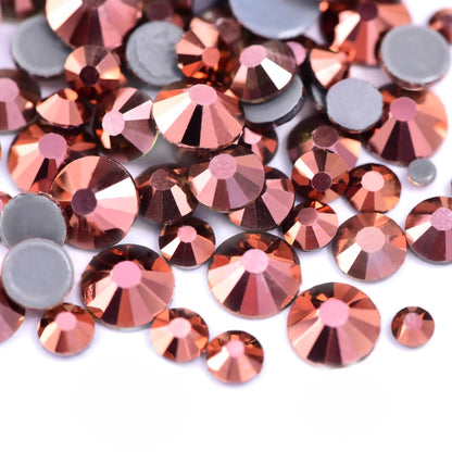 Set de diamantes de imitación de fijación en caliente de 1440 piezas – Piedras de cristal brillante de base plana para decoración de uñas, ropa y manualidades