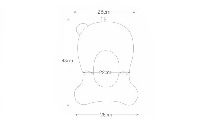 Portable Baby Bath Support Cushion – Adjustable Newborn Bathtub Pad & Foldable Infant Bath Seat