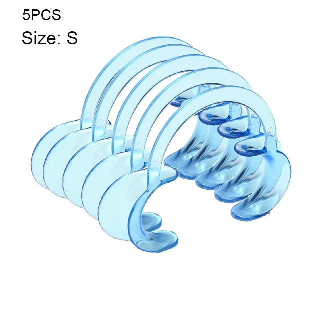 Juego de 5 retractores dentales en forma de C – Abrebocas para blanqueamiento dental, ortodoncia y cuidado bucal