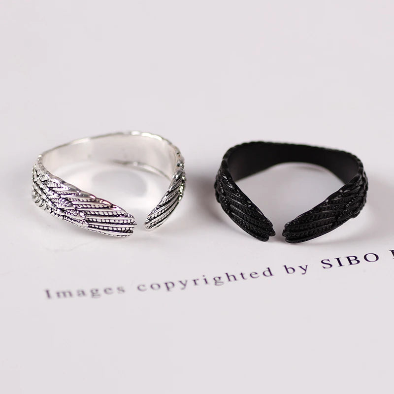 Silver-Tone Pterodactyl Wing Ring – Fashion Metal Statement Jewelry for Women & Men, Romantic Gift for Parties