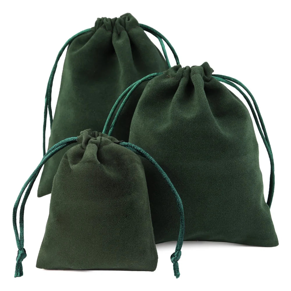 Sachets Cadeaux en Velours (10 pièces) – Pochettes Souples pour Bijoux (Bagues, Boucles d'Oreilles, Colliers), Petits Cadeaux, Faveurs de Mariage et Emballages de Noël