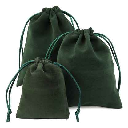 Sachets Cadeaux en Velours (10 pièces) – Pochettes Souples pour Bijoux (Bagues, Boucles d'Oreilles, Colliers), Petits Cadeaux, Faveurs de Mariage et Emballages de Noël
