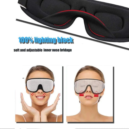 Mascarilla 3D para dormir con bloqueo de luz – Antifaz acolchado suave para quienes duermen de lado y boca arriba
