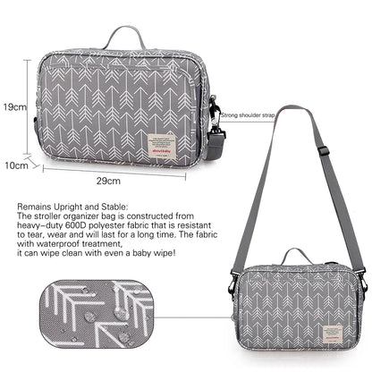 Waterproof Baby Stroller Organizer Bag Multi-Function Diaper & Bottle Storage Travel Mummy Bag