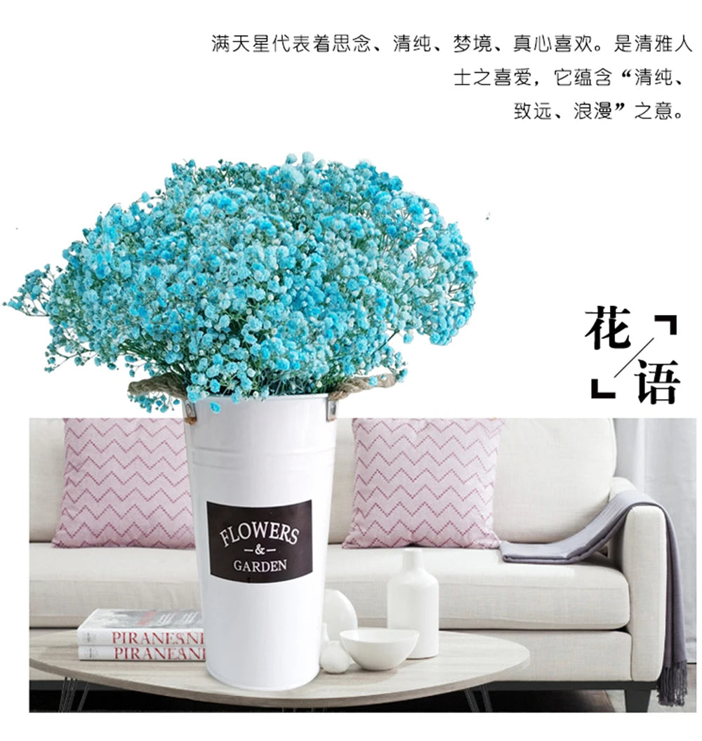 Flores de Paniculata Secas Naturales de 40-50cm – Ramo de Gypsophila Paniculata para Decoración de Bodas, Regalos y Decoración Floral del Hogar