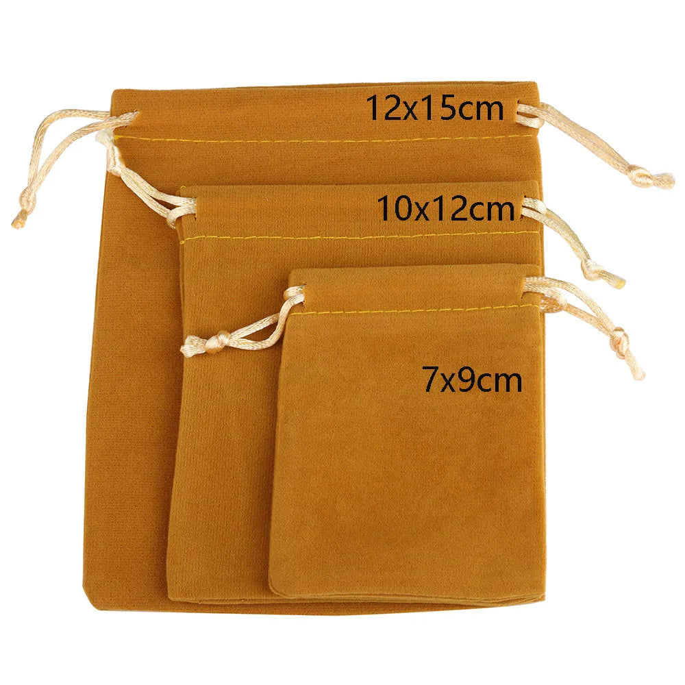Sachets Cadeaux en Velours (10 pièces) – Pochettes Souples pour Bijoux (Bagues, Boucles d'Oreilles, Colliers), Petits Cadeaux, Faveurs de Mariage et Emballages de Noël