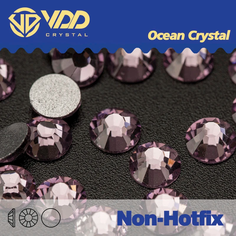 VDD AAAAA Diamantes de Imitación de Cristal de Fondo Plano – Piedras de Cristal Brillantes Sin Fijación en Caliente para Decoración de Uñas, Manualidades y Proyectos de Bricolaje