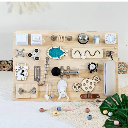 Accesorios Montessori para tablero de actividades DIY – Piezas para tablero sensorial de bebés para el aprendizaje temprano y el desarrollo de habilidades