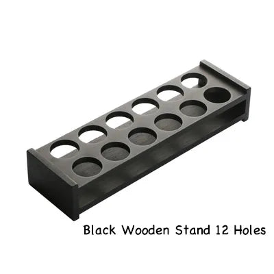 Wooden Acrylic Shot Glass Holder Rack, 6-Hole Single Row Wine Tasting Flight Tray, Shot Glass Display Stand, Bar Drink Serving Tray and Cup Storage Carrier