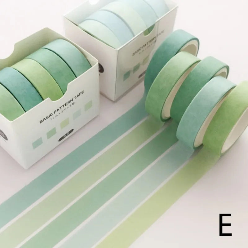 5PCS Moon & Star Washi Tape Set – Starry Night Decorative Adhesive Tape for Scrapbooking, Journaling, Diary & Stationery DIY Crafts