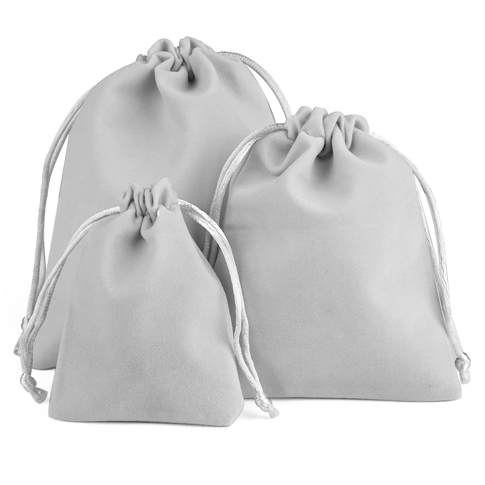 Sachets Cadeaux en Velours (10 pièces) – Pochettes Souples pour Bijoux (Bagues, Boucles d'Oreilles, Colliers), Petits Cadeaux, Faveurs de Mariage et Emballages de Noël