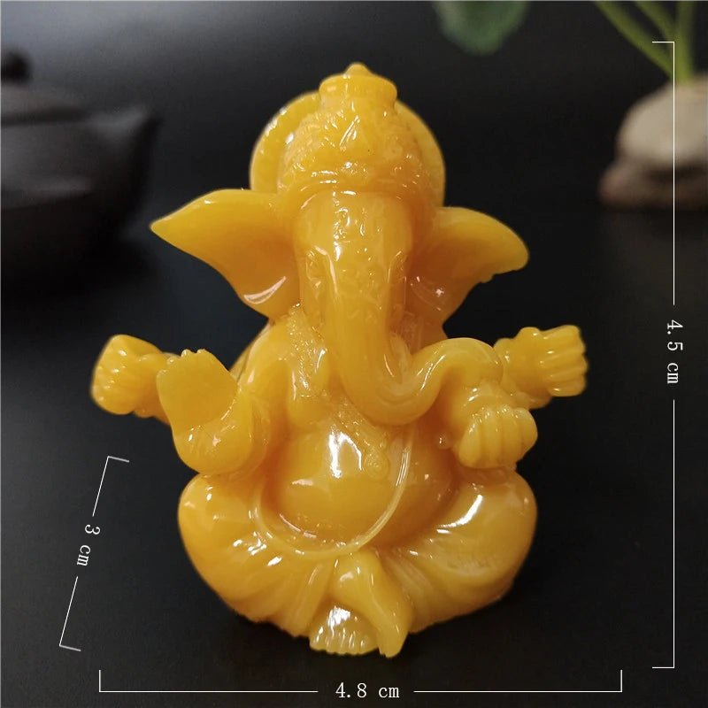 Statue de Ganesha en bronze – Figurine de sculpture du dieu éléphant hindou pour décoration de maison, de bureau, décoration spirituelle et cadeau