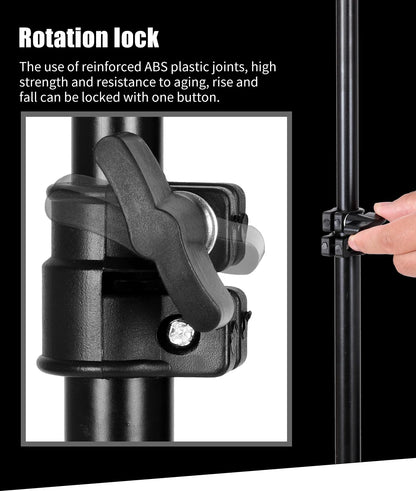 Photography Backdrop Stand Kit – Photo Studio Background Support System with Carry Bag