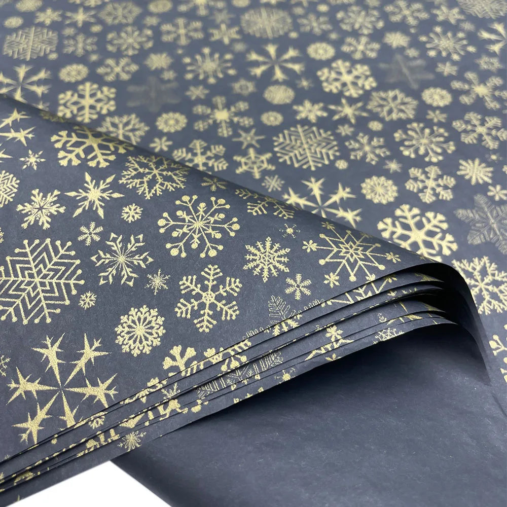 10PCS Christmas Snowflake Tissue Wrapping Paper – DIY Craft Paper for Gift Boxes, Flowers, Weddings, Festive Parties & Holiday Decor