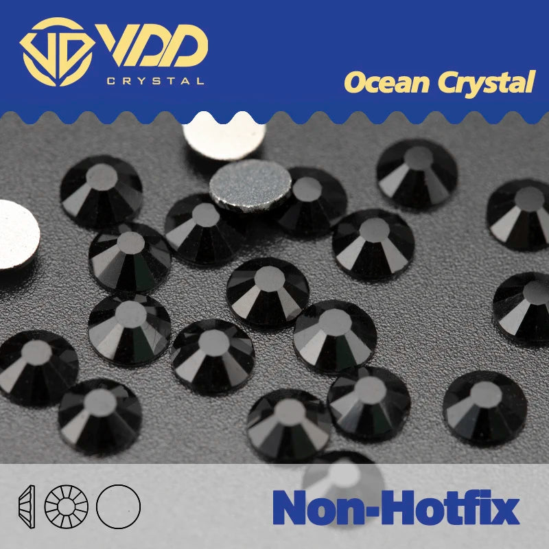 VDD AAAAA Diamantes de Imitación de Cristal de Fondo Plano – Piedras de Cristal Brillantes Sin Fijación en Caliente para Decoración de Uñas, Manualidades y Proyectos de Bricolaje