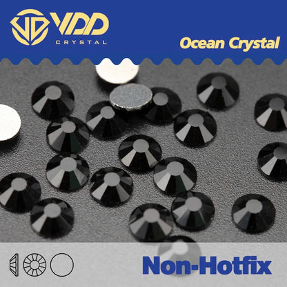 VDD AAAAA Diamantes de Imitación de Cristal de Fondo Plano – Piedras de Cristal Brillantes Sin Fijación en Caliente para Decoración de Uñas, Manualidades y Proyectos de Bricolaje