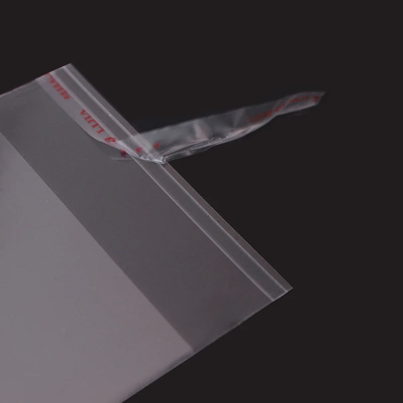 StoBag 100 sacs auto-scellants transparents pour vêtements – Sacs d'emballage en plastique transparent avec fermeture adhésive pour t-shirts, cadeaux, mariages et fêtes
