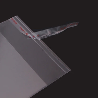 StoBag 100 sacs auto-scellants transparents pour vêtements – Sacs d'emballage en plastique transparent avec fermeture adhésive pour t-shirts, cadeaux, mariages et fêtes