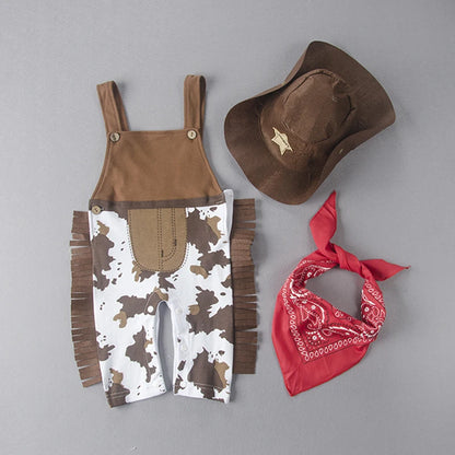 Umorden Baby Cowboy Costume Romper – Western Cow Boy Fancy Dress for Boys & Toddlers, Halloween, Christmas, Birthday & Cosplay