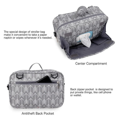 Waterproof Baby Stroller Organizer Bag Multi-Function Diaper & Bottle Storage Travel Mummy Bag