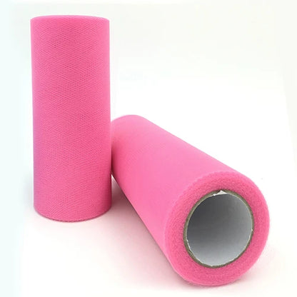 25-Yard Tulle Fabric Roll – 15cm Organza Ribbon for Weddings, Baby Showers, Crafts & Party Decorations