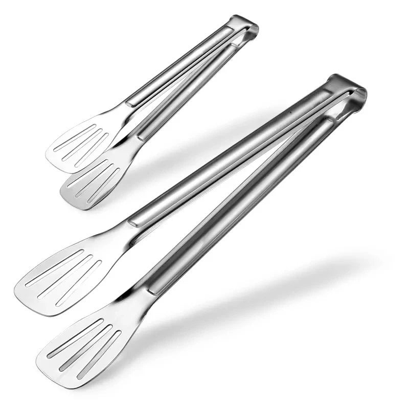 Pinzas de Cocina de Acero Inoxidable – Pinzas Resistentes al Calor para Servir, BBQ, Pan y Ensaladas