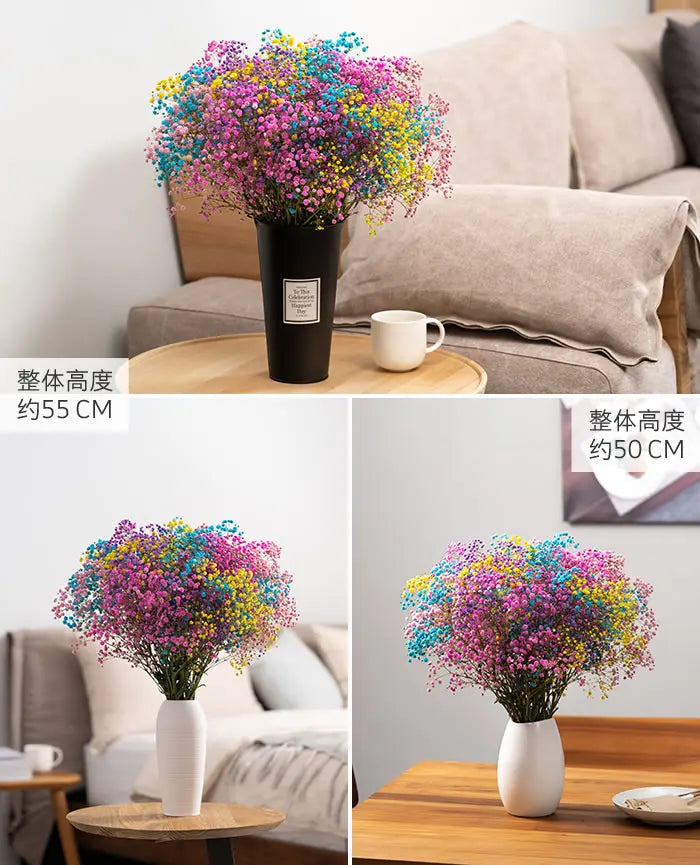 Flores de Paniculata Secas Naturales de 40-50cm – Ramo de Gypsophila Paniculata para Decoración de Bodas, Regalos y Decoración Floral del Hogar