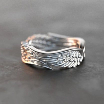 Silver-Tone Pterodactyl Wing Ring – Fashion Metal Statement Jewelry for Women & Men, Romantic Gift for Parties